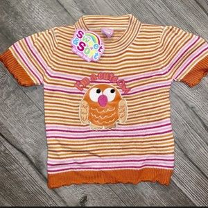 Girls Sweet And Soft Striped Owl Shirt I'm A Cute Owl Size 2T New
